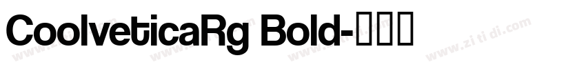 CoolveticaRg Bold字体转换